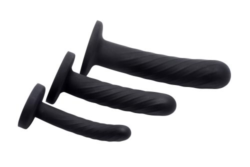 Trinity Strap-On Silicone 3 Pc Dildo Set