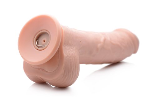 8.5in Dual Density Squirting Dildo Light Skin Tone w Remote - Image 5
