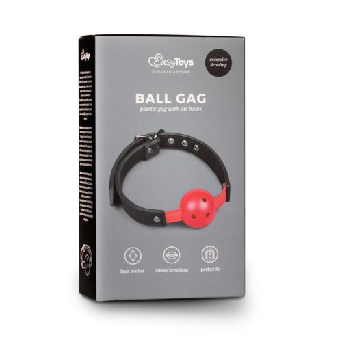 Ball Gag With PVC Ball Red - Image 5