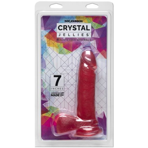 7 in Realistic Cock With Balls Pink - Image 3