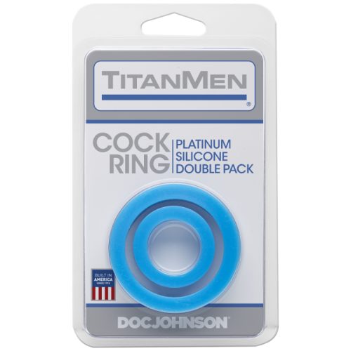 Silicone Cock Rings Double Pk Blue - Image 3
