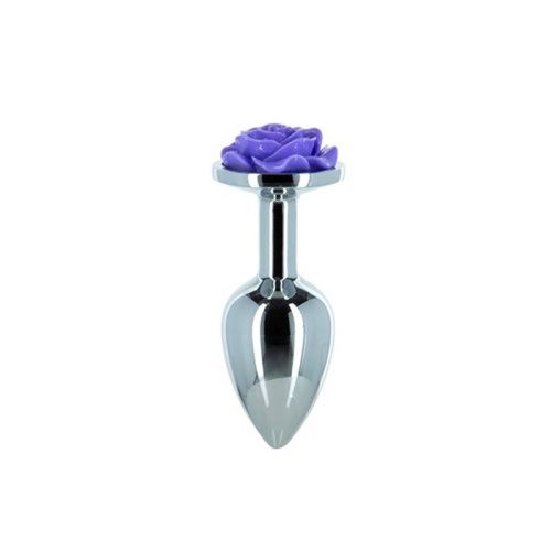 Purple Rose 3in Metal Butt Plug - Image 4