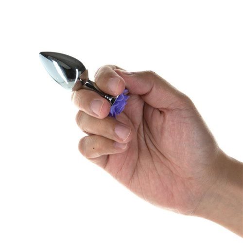 Purple Rose 3in Metal Butt Plug - Image 6