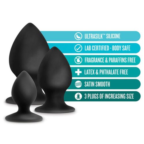 Anal Adventures Platinum Silicone Anal Stout Plug Kit - Image 4