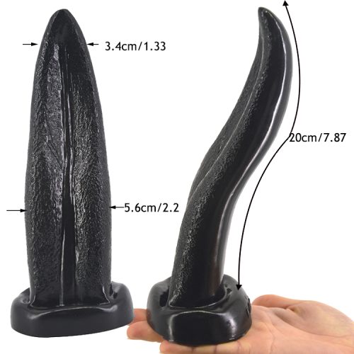 Tongue Shape Anal Plug Black - Image 5