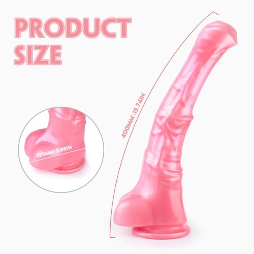 Duke Horse Dong w Balls Pink XXL - Image 5