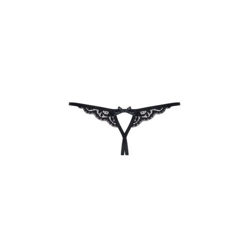Crotchless Lace Thong 831 Black - Image 5