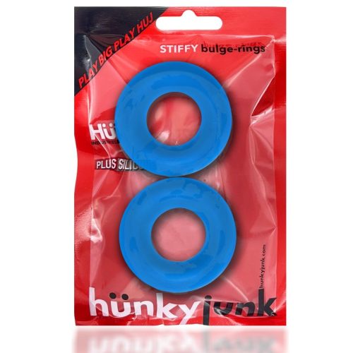Stiffy 2 Pc Bulge Cockrings by HunkyJunk Teal Ice - Image 4