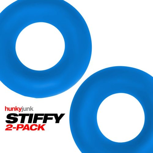 Stiffy 2 Pc Bulge Cockrings by HunkyJunk Teal Ice - Image 5