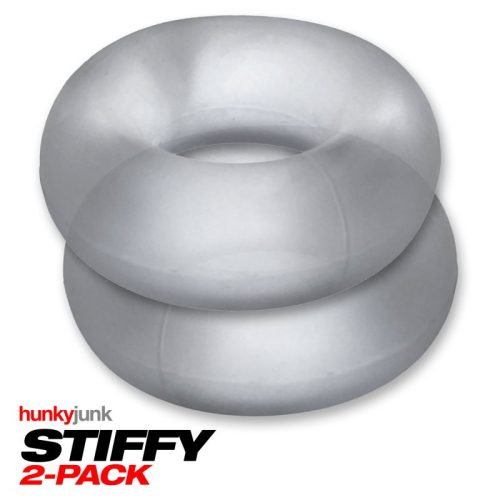 Stiffy 2 Pc Bulge Cockrings by HunkyJunk Ice Clear Ice - Image 6