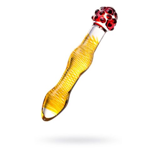 Sexus Glass Dildo Yellow and Red 20.5 cm - Image 3