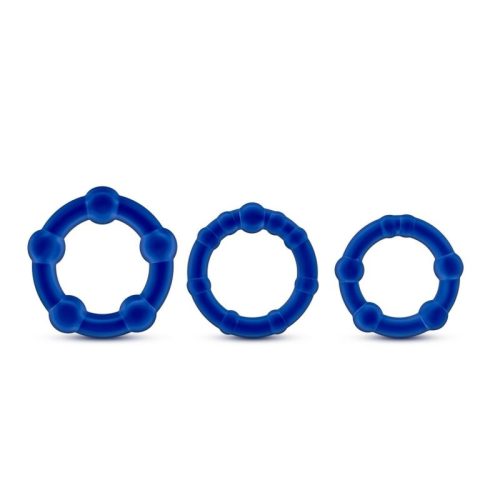 Stay Hard Beaded Cock Ring Blue - Image 3