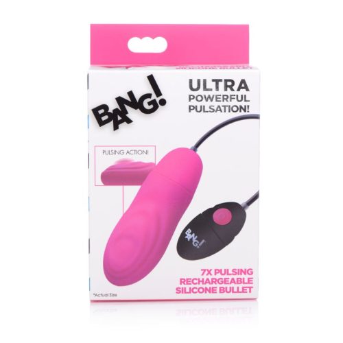 7X Pulsing Rechargeable Bullet Pink - Image 6