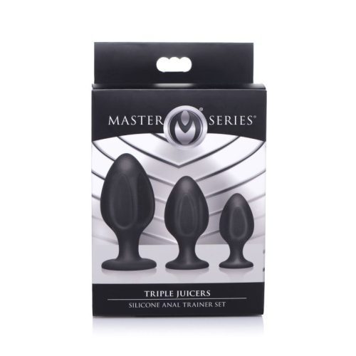 Triple Juicers Silicone Anal Plug Set Black - Image 3
