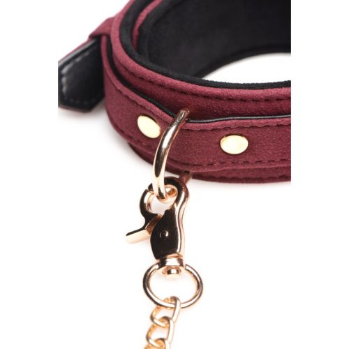6 Pc Velvet Bondage Set Burgundy - Image 6
