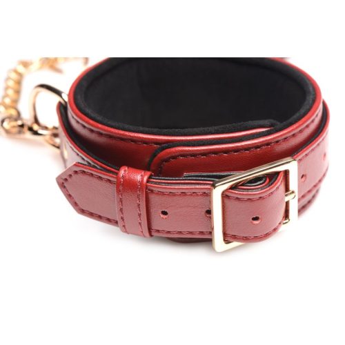 6 Pc PU Leather Bondage Set Burgundy - Image 6