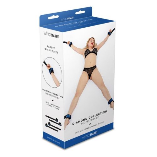 Whip Smart Diamond Bed Restraints Blue - Image 3