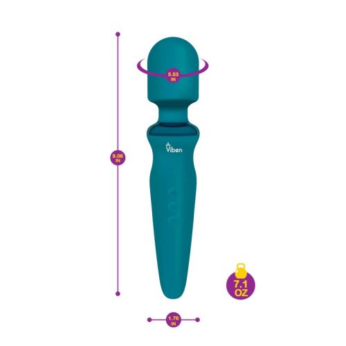 Viben Fierce Rechargeable Wand Massager Ocean - Image 4