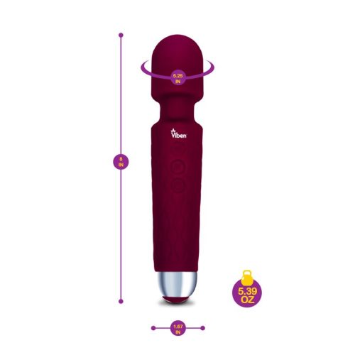 Viben Tempest Rechargeable Wand Massager Ruby - Image 5