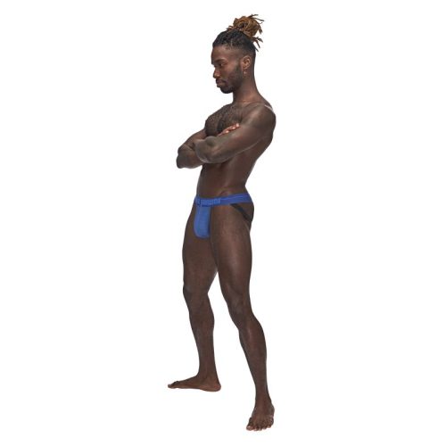 Male Power Sexagon Micro V Thong Blue - Image 3