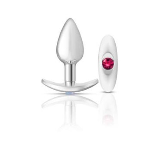 Cheeky Charms Silver Anchor Butt Plug w Clear and Teal Jewel Kit - Image 3