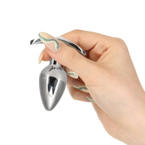 Pillow Talk Sneaky Luxurious Stainless Steel Anal Plug w Swarovski Crystal - Image 4