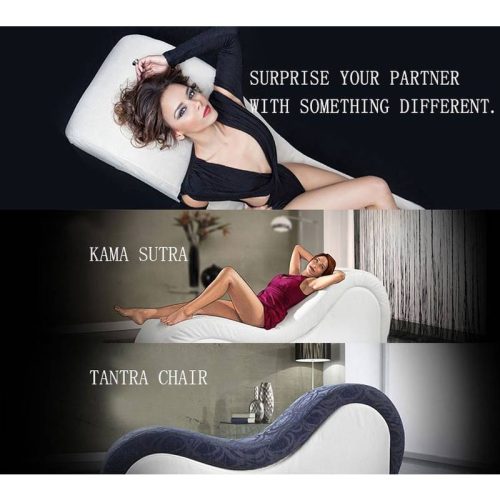Kama Sutra Mebon Chaise Love Lounge Leather Black - Image 4