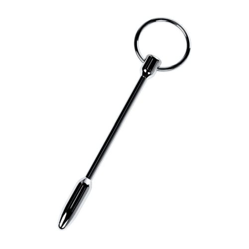 Silver Metal Urethral Plug w Ring - Image 4