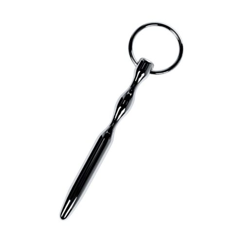 Silver Metal Bullet Shaped Urethral Plug w Ring - Image 3