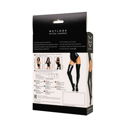 Glossy Wetlook Connie Zipper Stockings - Image 6