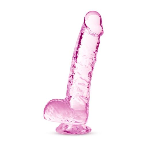 Naturally Yours 6" Crystaline Dildo Rose - Image 3