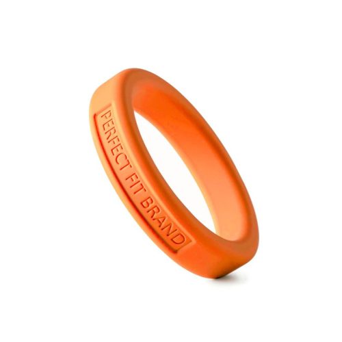 Classic Silicone Medium Stretch Penis Ring 44mm Orange - Image 3