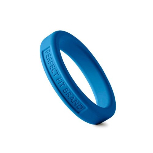 Classic Silicone Medium Stretch Penis Ring 44mm Blue - Image 3