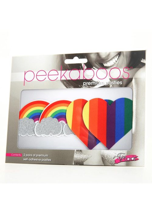 Pride Glitter Rainbows and Hearts Pasties - Image 3
