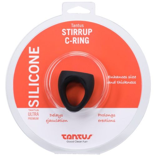 Stirrup Silicone Cock Ring Onyx - Image 5