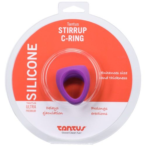 Stirrup Silicone Cock Ring Lilac - Image 6