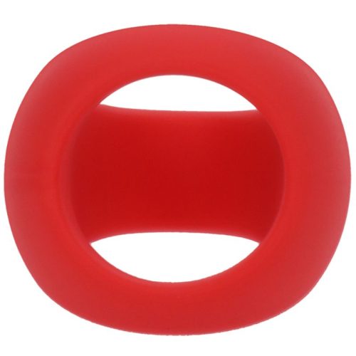 Stirrup Silicone Cock Ring Crimson - Image 4