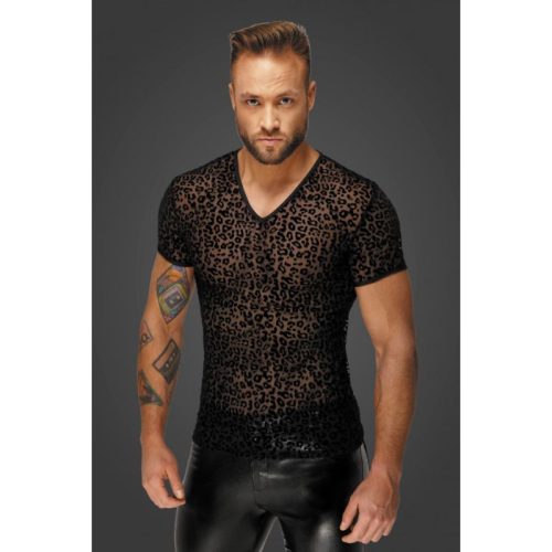 Leopard Flock V-Neck T-Shirt - Image 3
