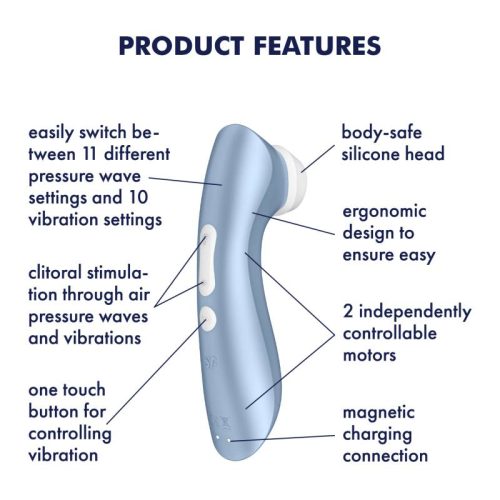Satisfyer Pro 2+ G2 Clitoral Stimulator Blue - Image 7