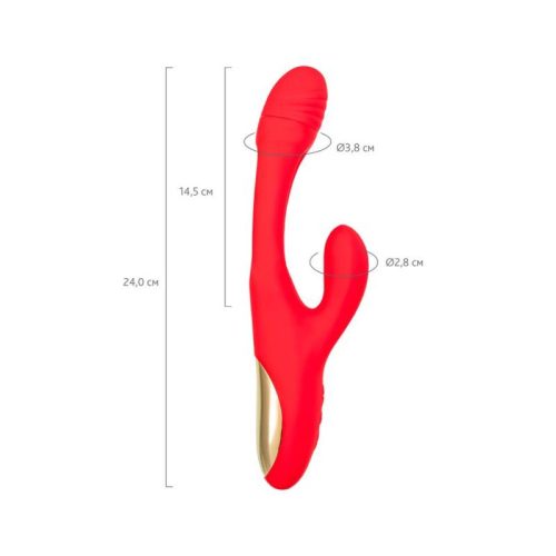 JOS Patti Moving Tongue Rabbit Vibrator Red - Image 6
