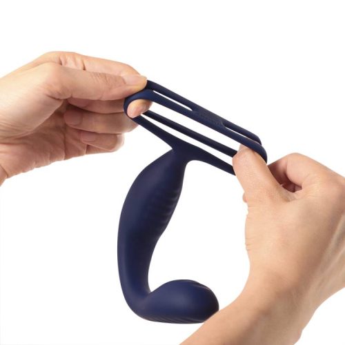 VibraDuo Vibrating Anal Probe and Perineum Stim with Cockring - Image 7