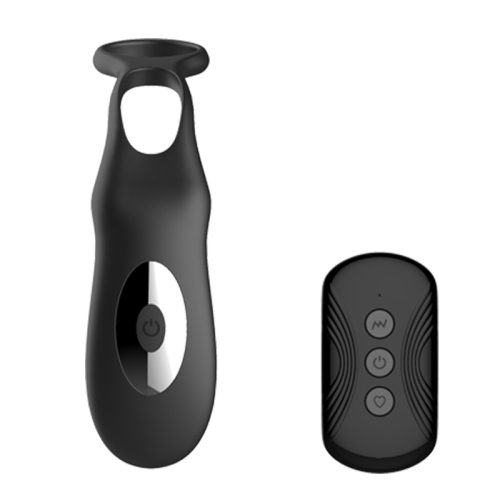 Thrusting Silicone Butt Plug with Cockring and Remote - Image 4