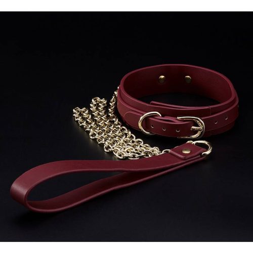 8 Pc Deluxe Bondage Play Kit Burgundy Gold - Image 10