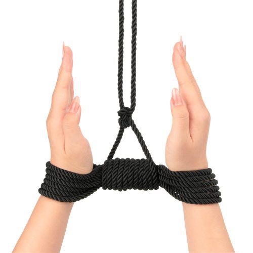Rebellion Reign Ebony 10m Silky Bondage Rope Black - Image 3