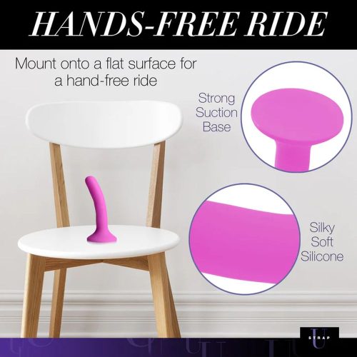 Pink Silicone Strap-On Dildo Small - Image 8