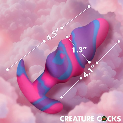 Unicorn Swirl Silicone Butt Plug Medium - Image 4