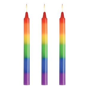 Pride Candles Rainbow Drip Candle 3 Pc