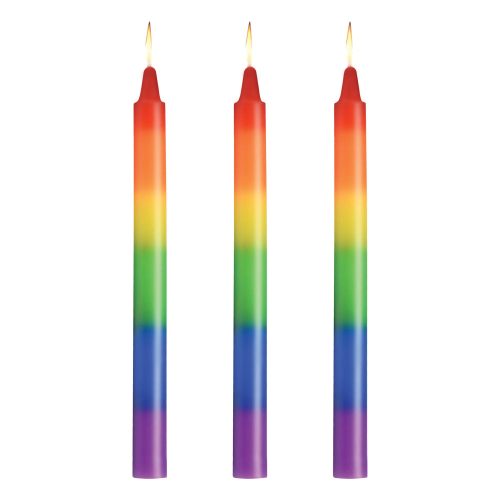 Pride Candles Rainbow Drip Candle 3 Pc