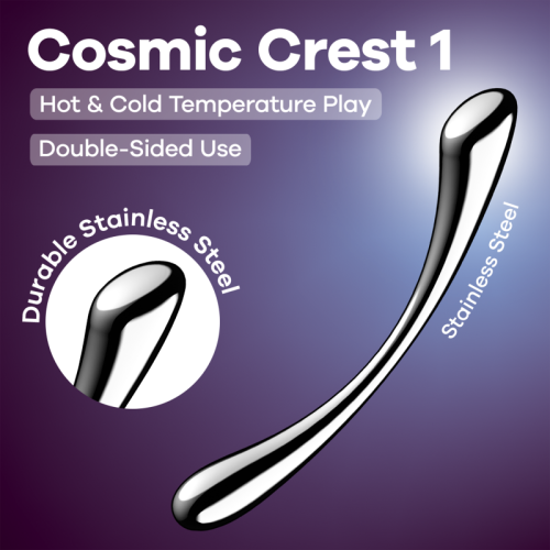 Satisfyer Cosmic Crest 1 Metal Dildo - Image 3