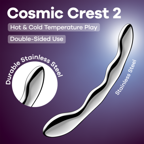 Satisfyer Cosmic Crest 2 Metal Dildo - Image 3